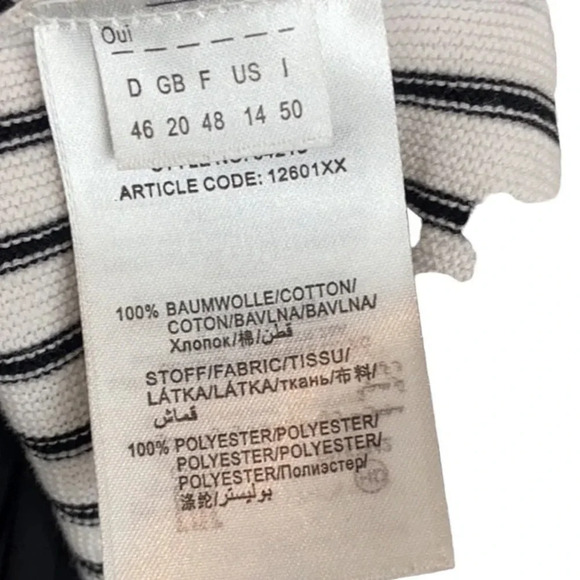 Oui Women’s 14 Striped Long Sleeve Under Layer Striped Tunic Top - Picture 7 of 8